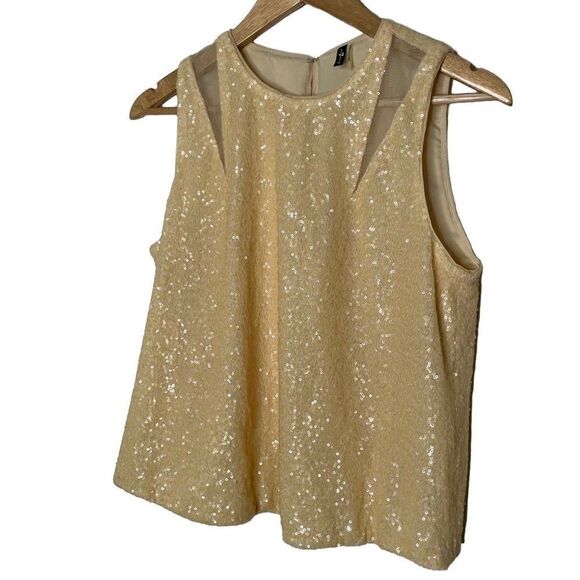 7 For All Mankind Holiday Sleeveless Sequin Blouse‎ - Picture 1 of 6
